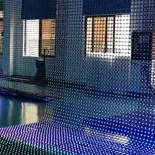 P31.25/P40/P50/P55/P60/P80/P100 Flexible Building Facade Lighting Folded LED Curtain Outdoor Landscape Soft LED Mesh Screen