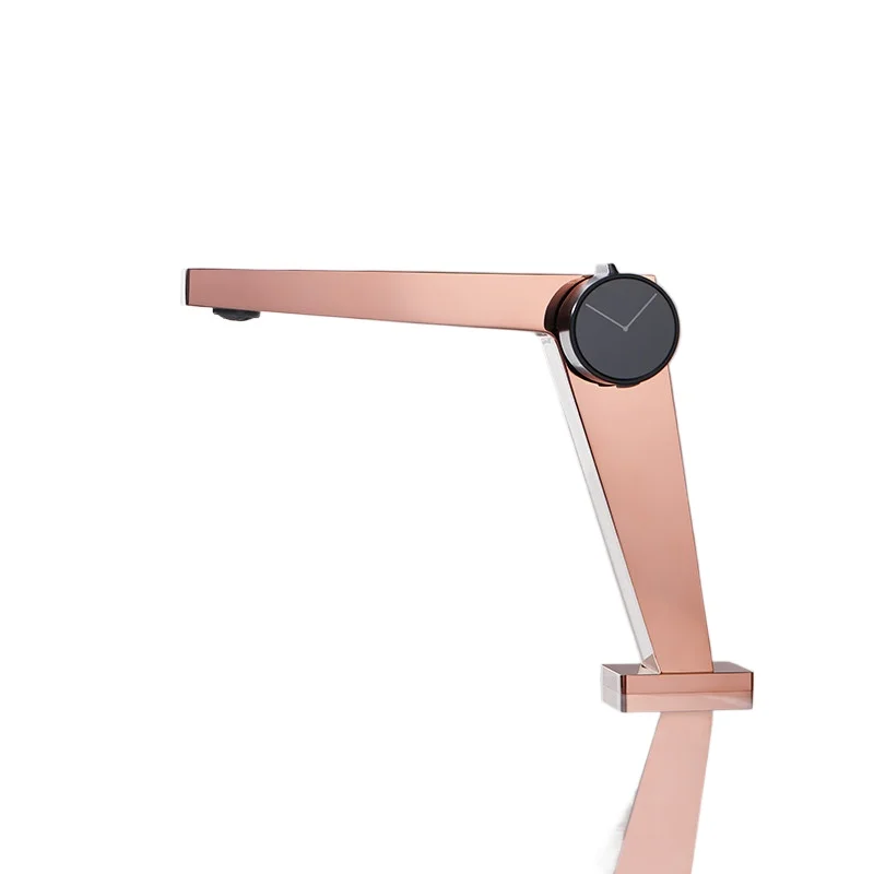 Rotary Switch New Basin Faucets Hot & Cold Bathroom Sink Mixer Taps Chrome Brass Lavatory Water Crane Vessel Rose Gold/Gun Grey