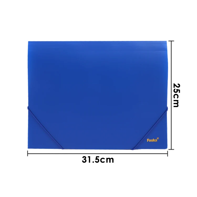 Foska High Quality Plastic Folder A4 Size Decorative Expanding Stationery File Organization with Elastic Closure