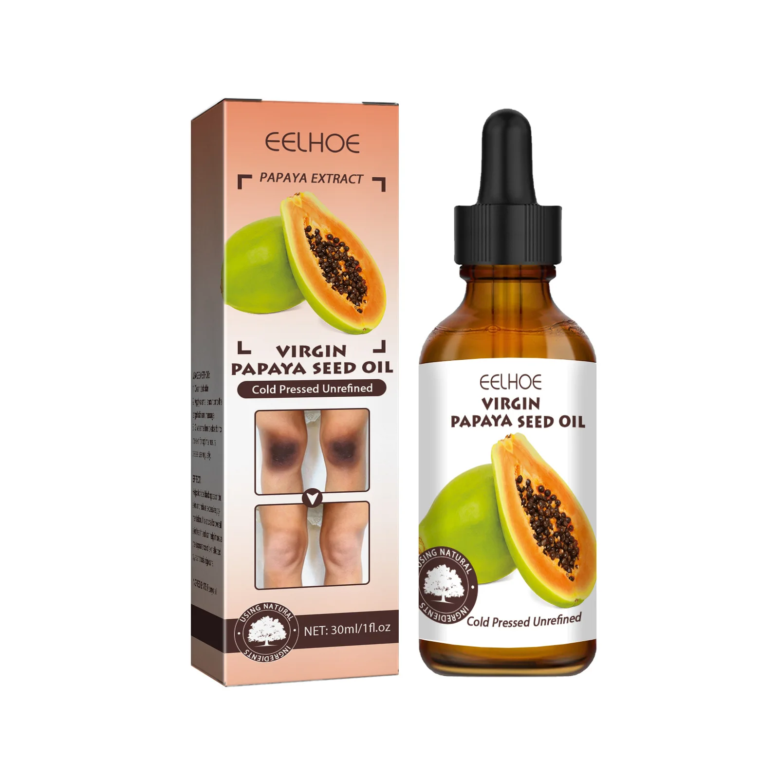 Eelhoe Papaya Seed Extraction Skin Care Faded Topical Serum Dark Spot Oil Skin Glow Whitening Body Oil