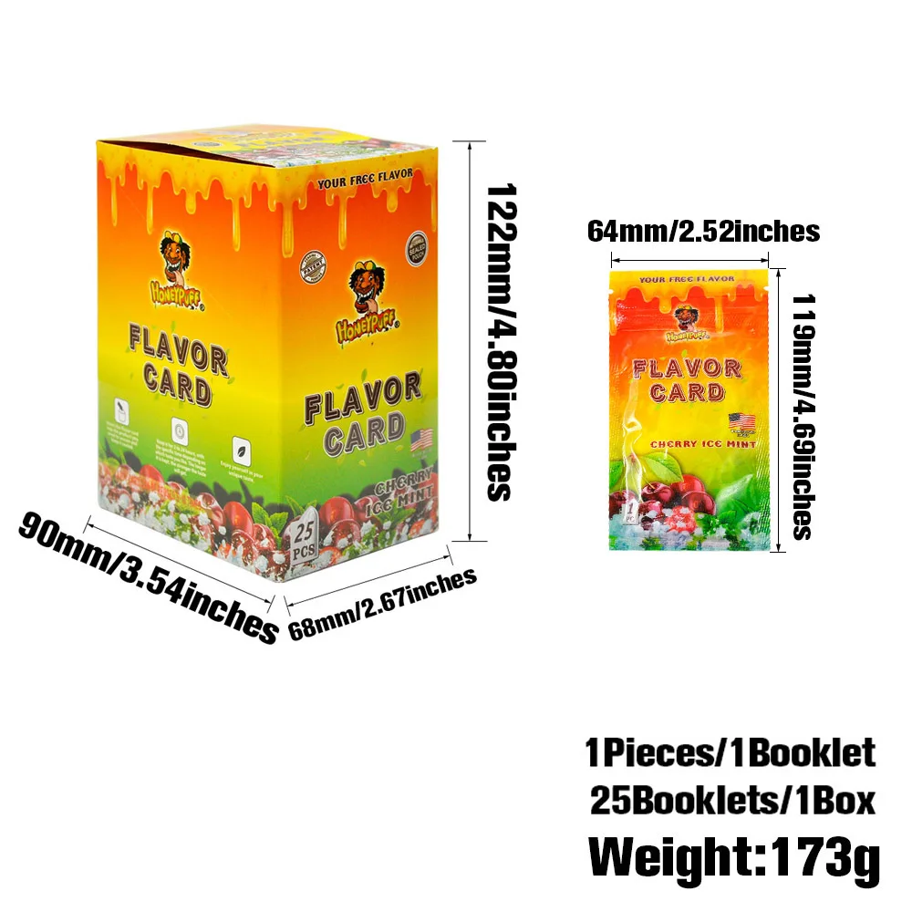 Honeypuff вишня + холодная Мятная Ароматизированная 1 шт./упаковка с мульти-ароматом оптом поставщик курительных магазинов