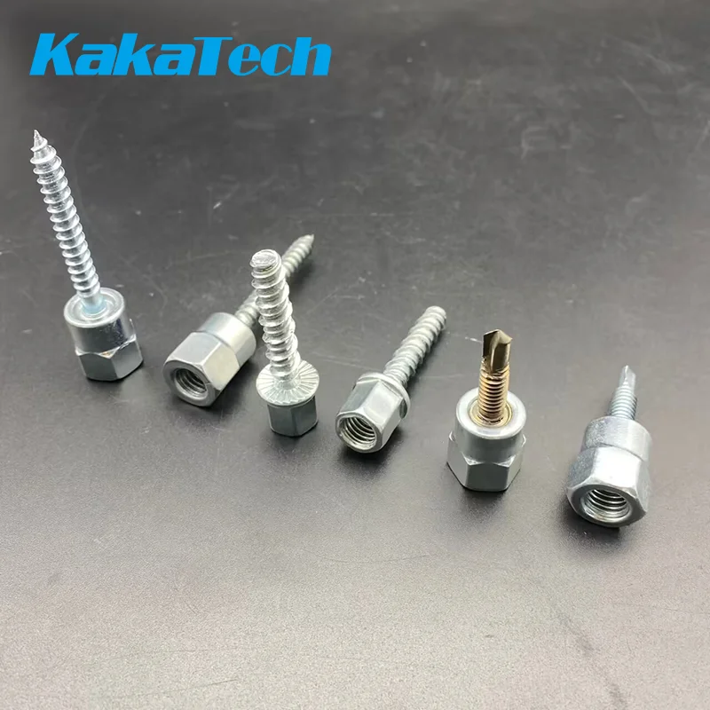 Geomet Sammys Threaded Rod Fitting Vertical Carbon Steel Galvanized Screw Anchor for Wood