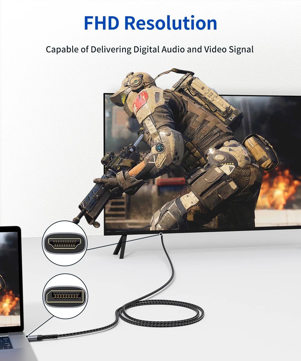 JSAUX 2K@144Hz, 1080P@144Hz,4K@60Hz DisplayPort Cable Eyefinity Multi-Display for TV, Monitor, Display -Red