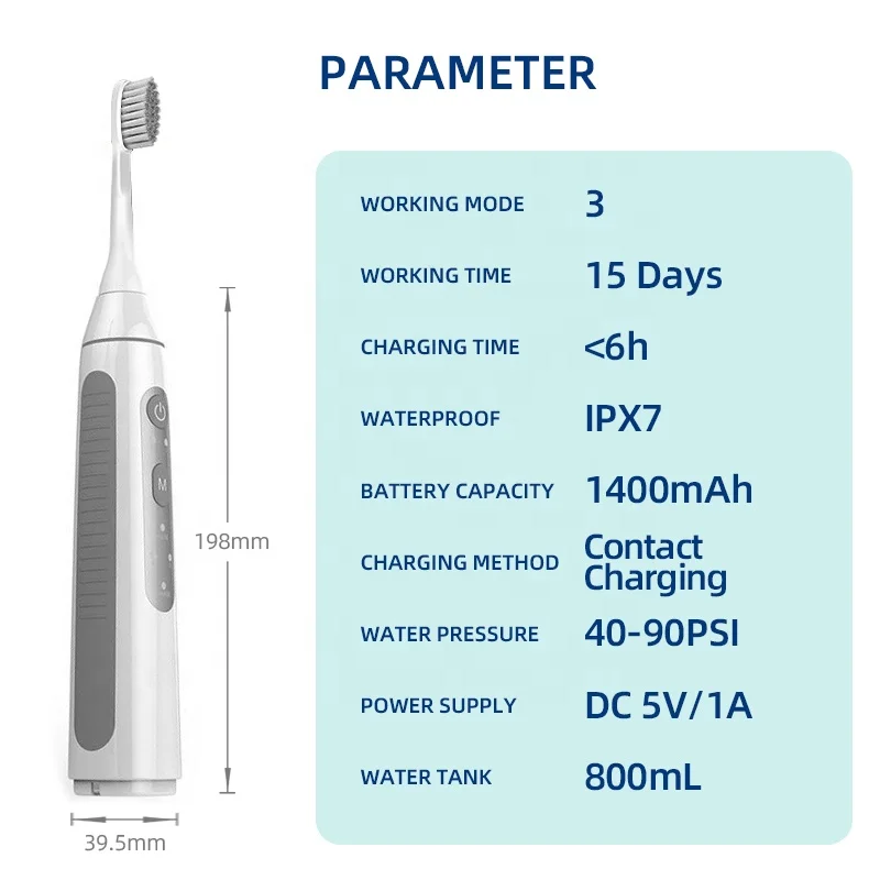 2023 New Water Flosser with Water Tank (Electric Toothbrush and Water Flosser Combo In One)