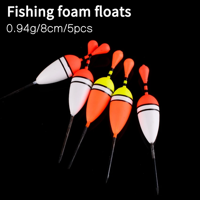 1 set (15Pcs) Vertical Buoy Sea Fishing Floats Assorted Size for Most Type of Angling with Attachment Rubbers Fishing Lures