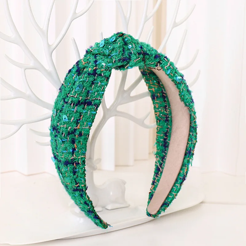 Wholesale Luxury Crystal Pearl Knot Jewelled Headbands Women Bride Knotted Wedding Baroque Designer