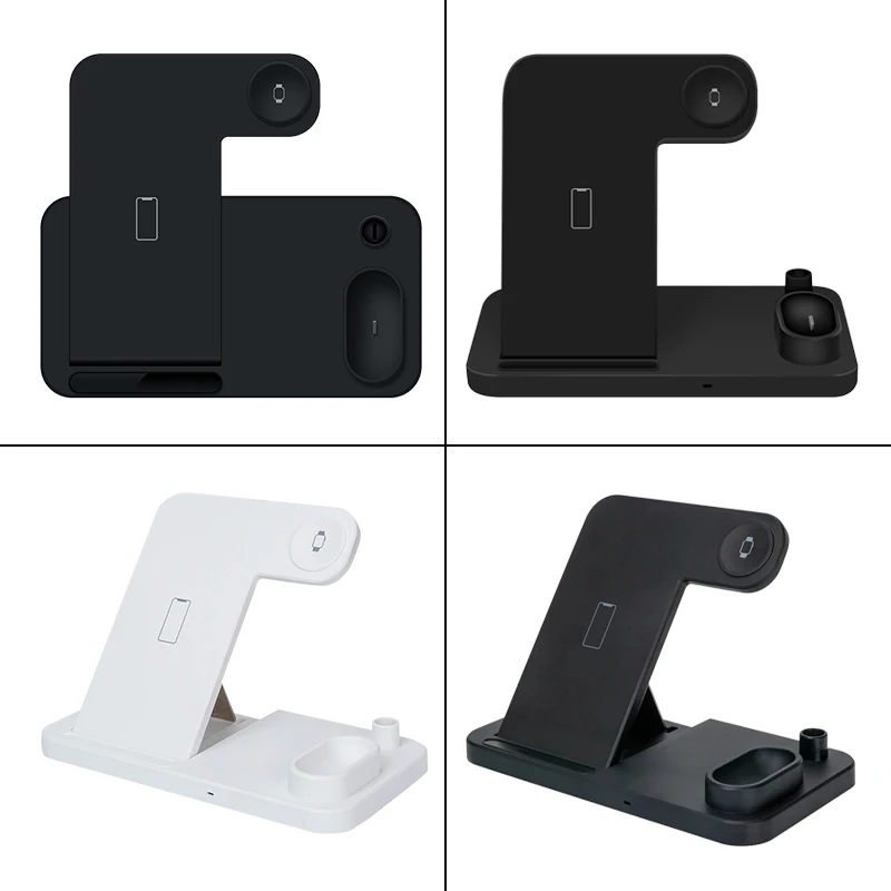 4 in 1 Wireless Charger 2020 Factory Directly Sell Qi Standard Charger Crystal Wireless Portable Cellphone Charger For Iphone