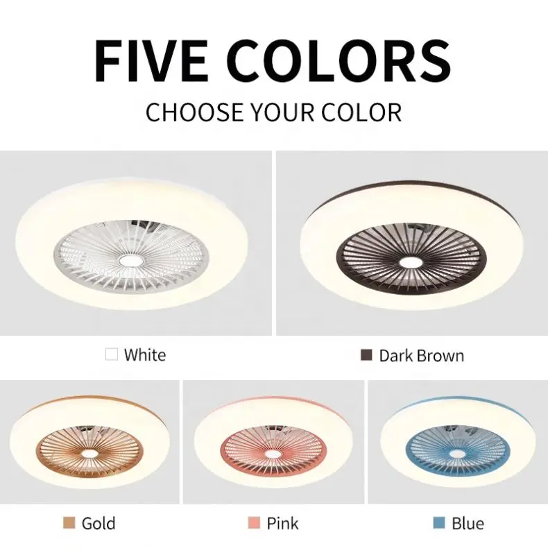  Modern Remote Controlled Ceiling Fan without blades with led light fan work App Tuya Alexa Google for