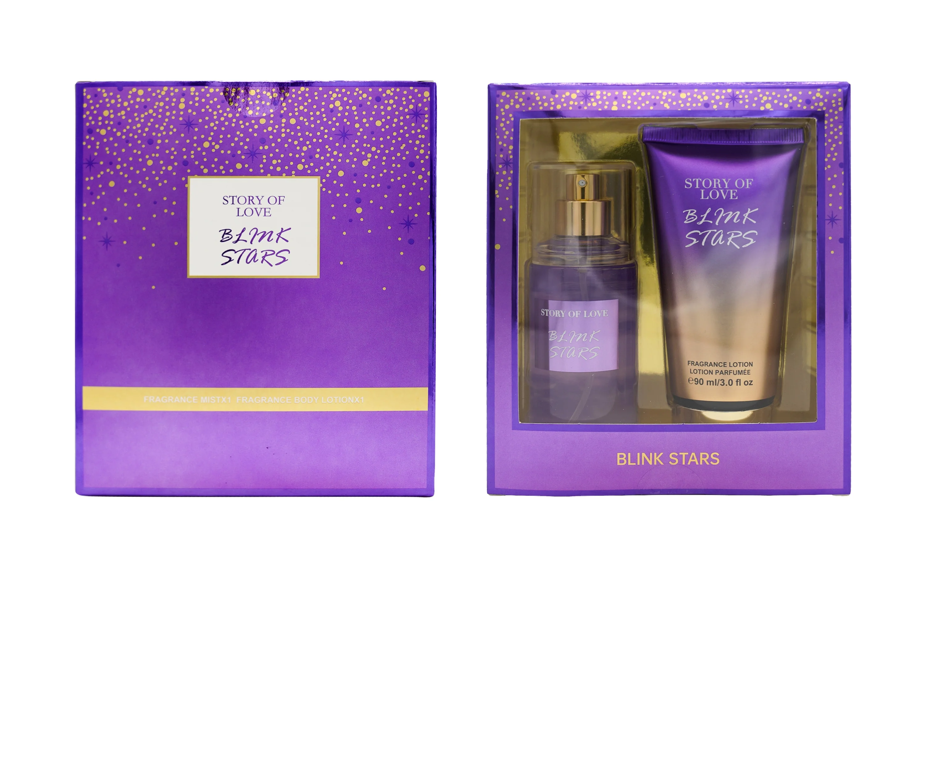 BTM028 90ml body fragrance lotion 88ml body perfume romantic different flavors high-quality Christmas gift boxes