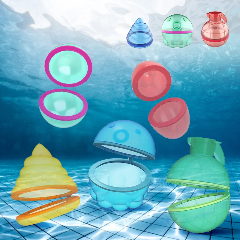 NEW HOT Summer Pool Toy Silicone Magnetic Quick Easy Fill Self Sealing Closed Water Ball Bomb Refillable Reusable Water Balloons