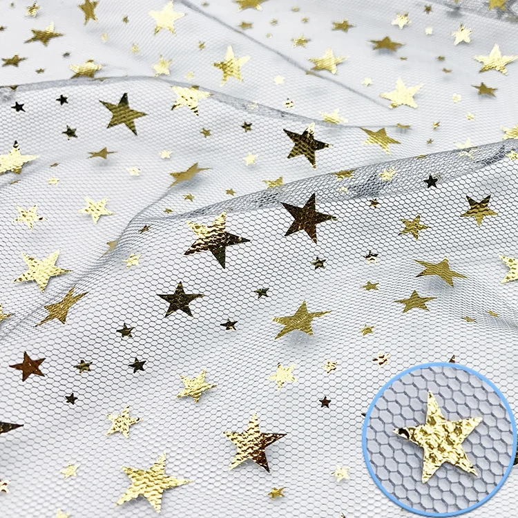 Cheap Bridal Lace Fabric Glitter Metallic Spandex Mosquito Mesh Tulle Textile For Party Home Decoration