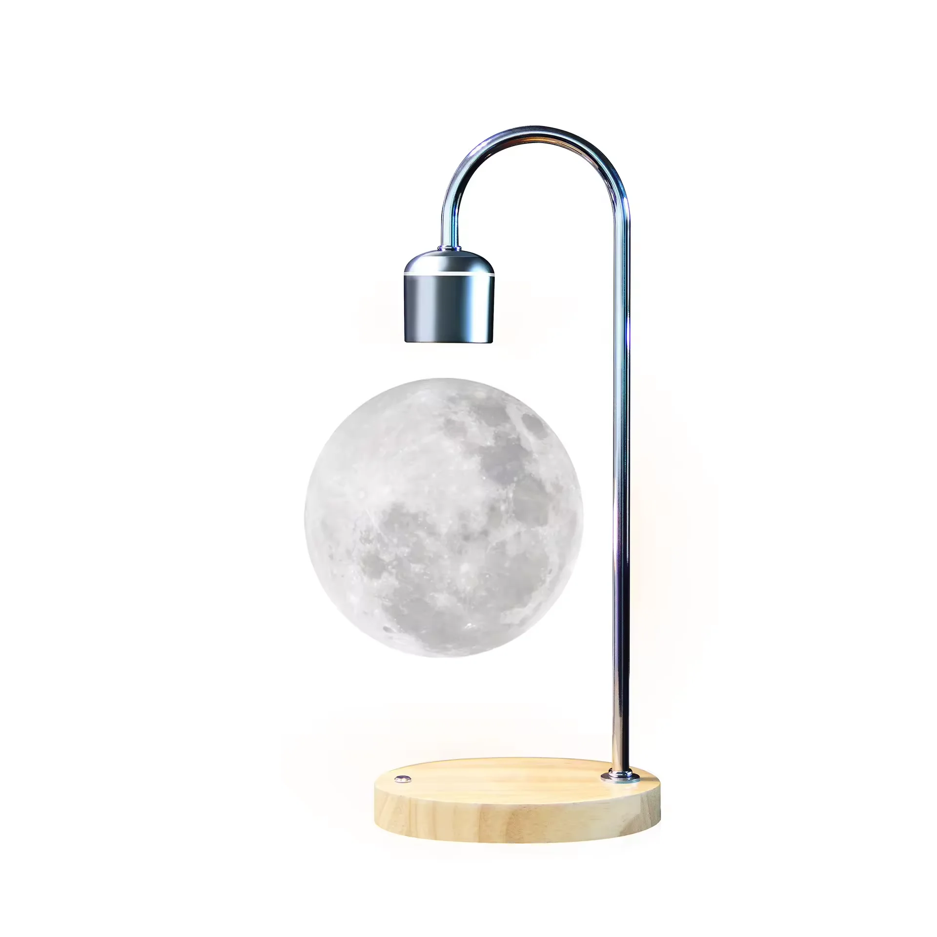 Magnetic Suspended Moon Desk Lamp 3d Ball Printing Levitation Lunar Led Light Levitate Speaker Magnetic Levitating Moon Lamp