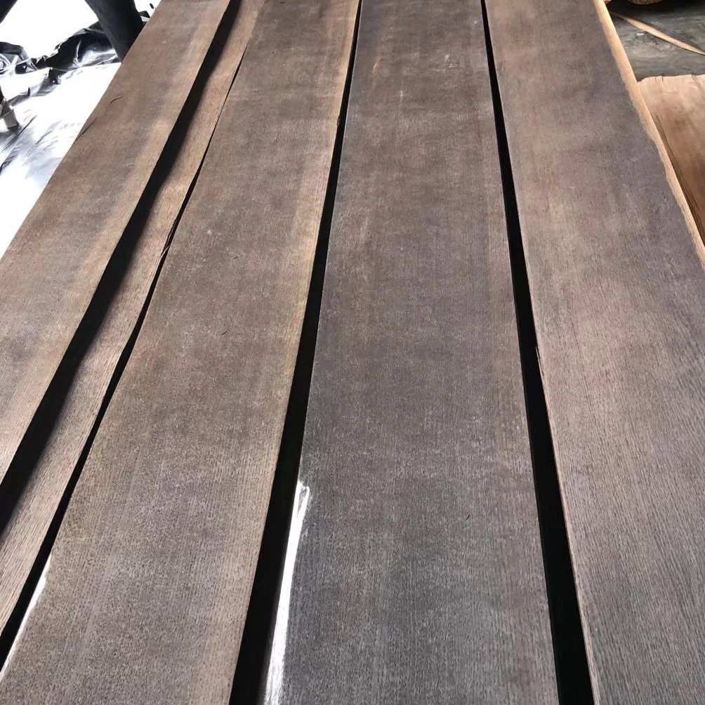 Factory Smoked Oak Veneer Sheet Natural Plywood Veneer Natural Smoked Oak Wood Veneers 0.5mm for Flooring