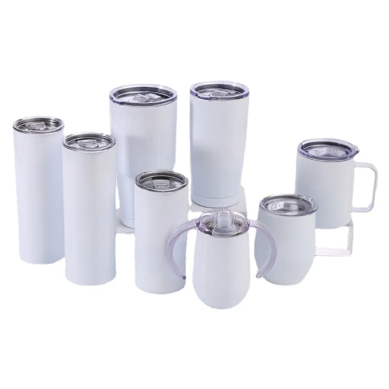 US warehouse White 20 Oz Stainless Steel heat Transfer Printing Tumbler Double Wall Insulated straight Sublimation Tumbler