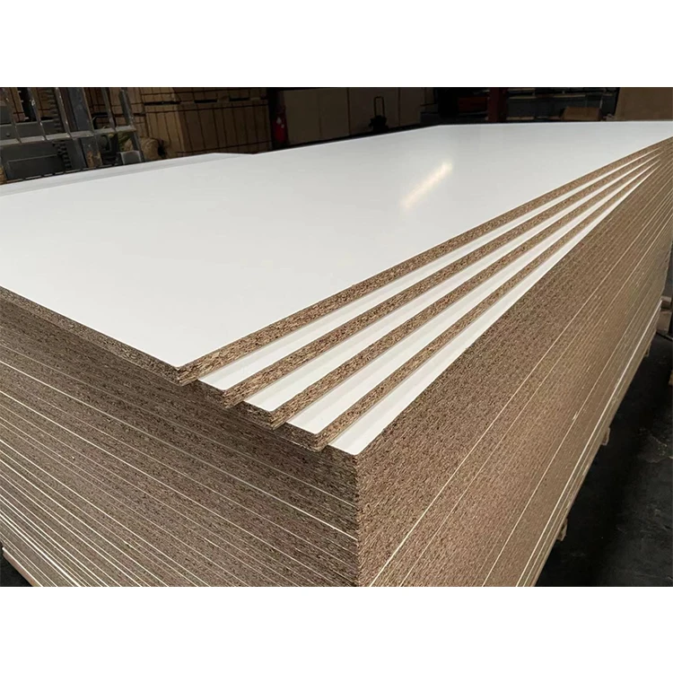 E1 chipboard boards 12mm 15mm 16mm 18mm white melamine coated laminated chipboard pb particle board