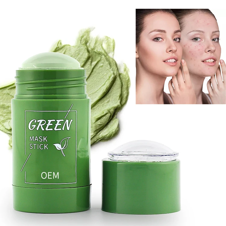 In Stock Natural Matcha Cleansing Whitening Korean Beauty Skincare Facial Clay Mask Green Tea Mask Stick