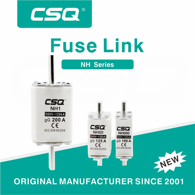 CSQ Nt2 Lv 315A Cutout Nh Hrc Ceramic Rt16-00 30A Nh2 20A  Copper T3 Fuse Links 63A 80A 15A