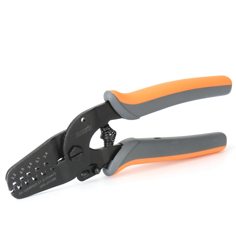 
Iwiss IWS-2412M AWG24-12 джем, Molex, Tyco, JST обжимной и разъемы Открытая Бочка для прессовочной машины ручные инструменты Аппаратные средства 