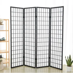 Wholesale 4 Panel Living Room Decorative Shoji Folding Screens Panel Portable Movable Japanese Painted Room Divider