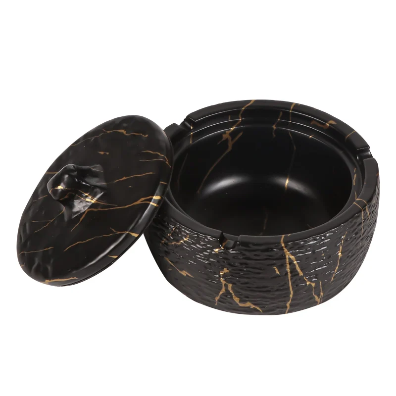 Erliao Factory Wholesale Ceramic Smoking Ashtray Smoking Accessories Home Smoking Ashtray Cigarette Ashtray