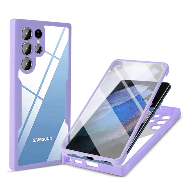 Double Sided Transparent TPU Full Protection Case Funda For Realme C21 C25 Y S Body All-Inclusive Cover For Realme 8 9 7 6 I Pro