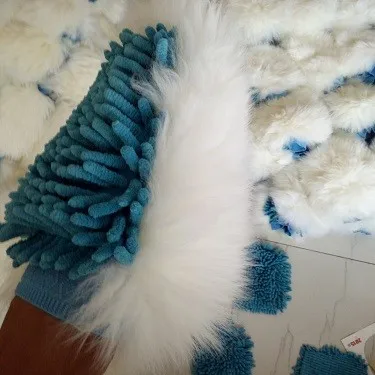 Manufacture Car Wash Microfiber Chenille Gloves Double-faced Sheepskin Car Cleaning gloves for car cleaning