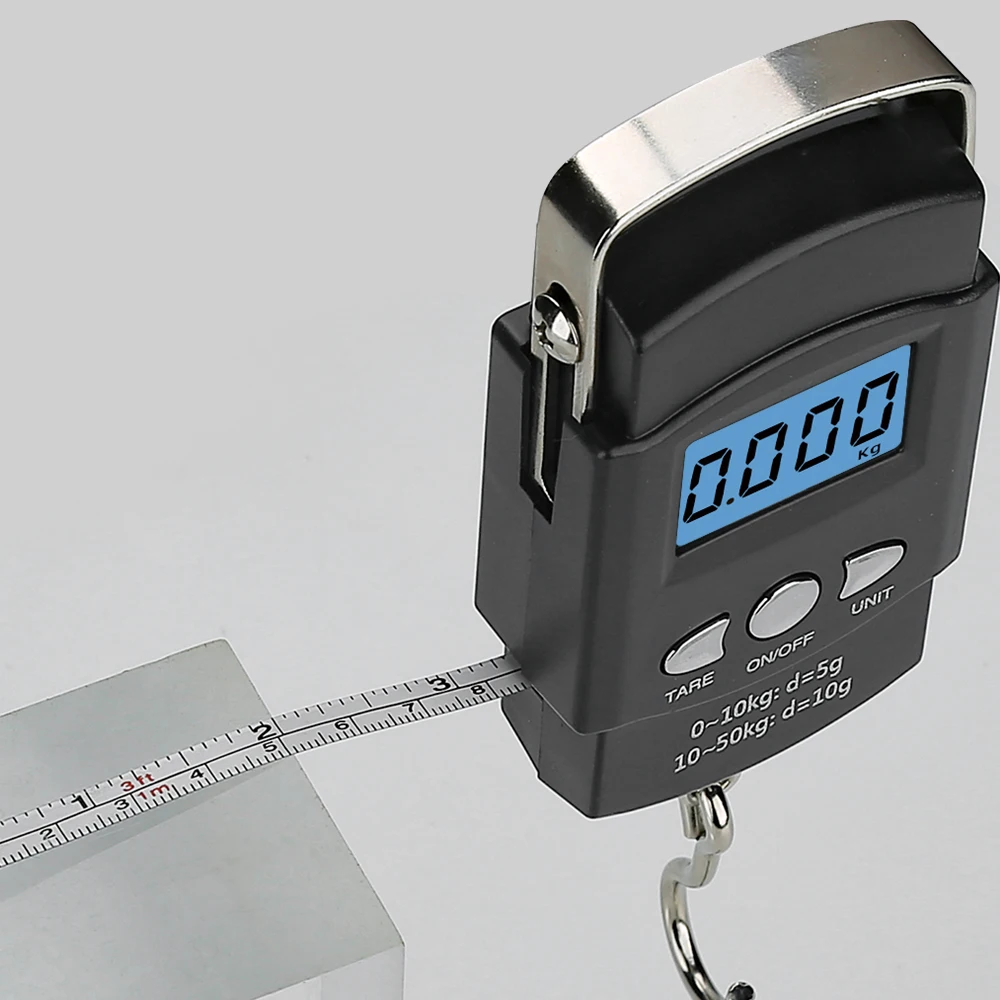 50KG multi-scenario application  digital portable balance weight fishing hanging weight scale with ruler