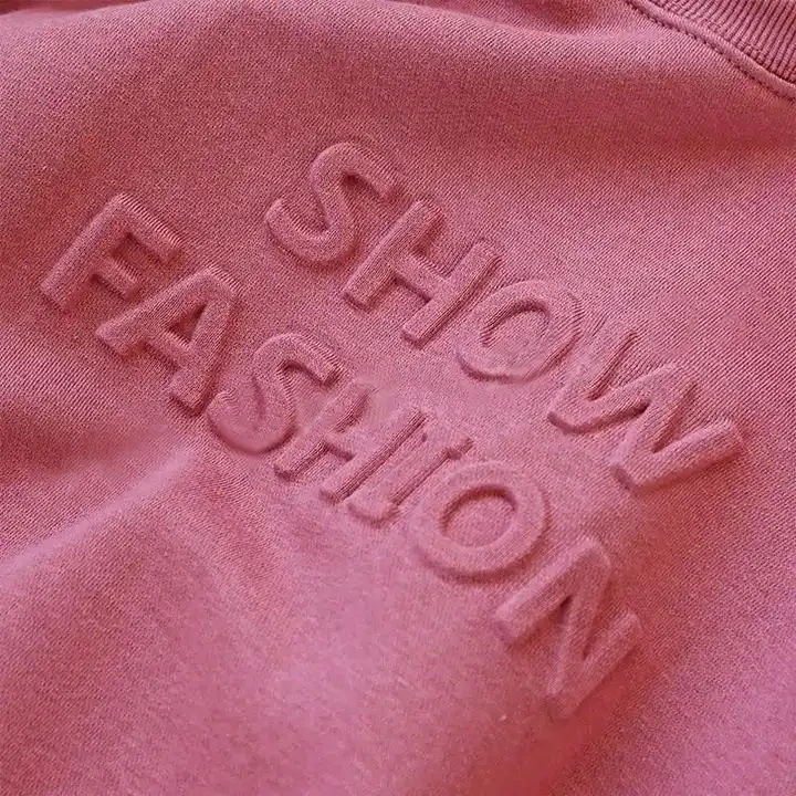 Custom Men Clothes Embossed Logo Sweatshirt Alphalete 3d Printing Embossed Hoodie