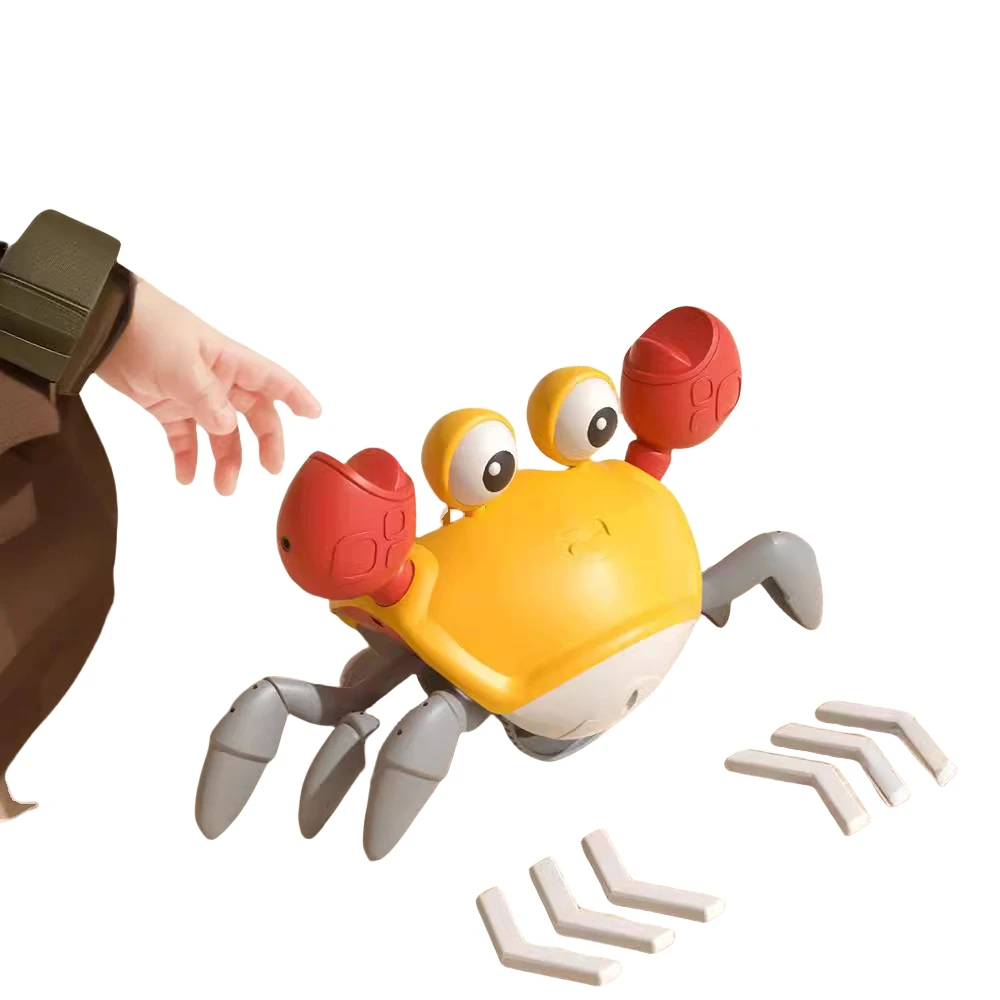 Induction Escape Crab Electric Pet Toys Children Interactive Learn To Climb Toy with Music LED Light for Unisex 2 to 4 Years Old