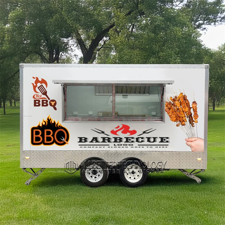Allbetter Preferential Price Food Trailer Convenient Mobile Kitchen Trailer Cheap Mobile Truck Fast Food Trailer With CE