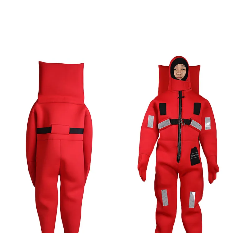 Marine one-piece waterproof and insulated large buoyancy insulated survival suit Immersion suit