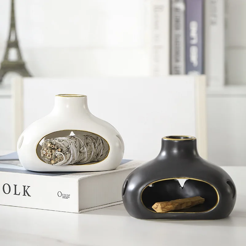 OEM Custom Logo Palo Santo Holder Handcrafted Ash Catcher for Palo Santo Sticks and Sage Unique Design Home Decor