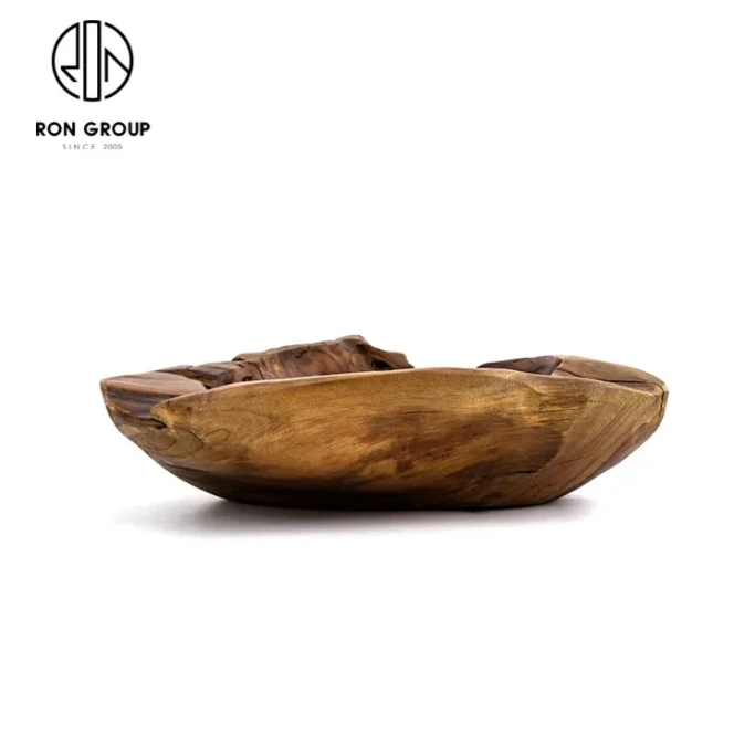 Decorated wholesale food serving restaurant acacia wood fruit salad soup bowl rustic handmade wooden dough bowls for large size