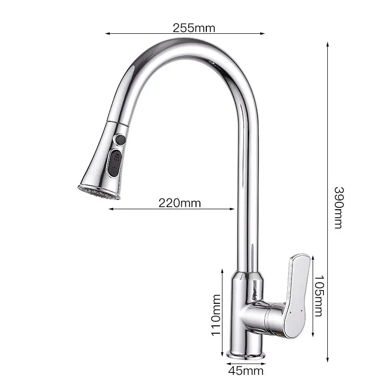 HUADIAO Кухонные смесители для раковины вращение 360 torneira cozinha латунный вытяжной кухонный кран