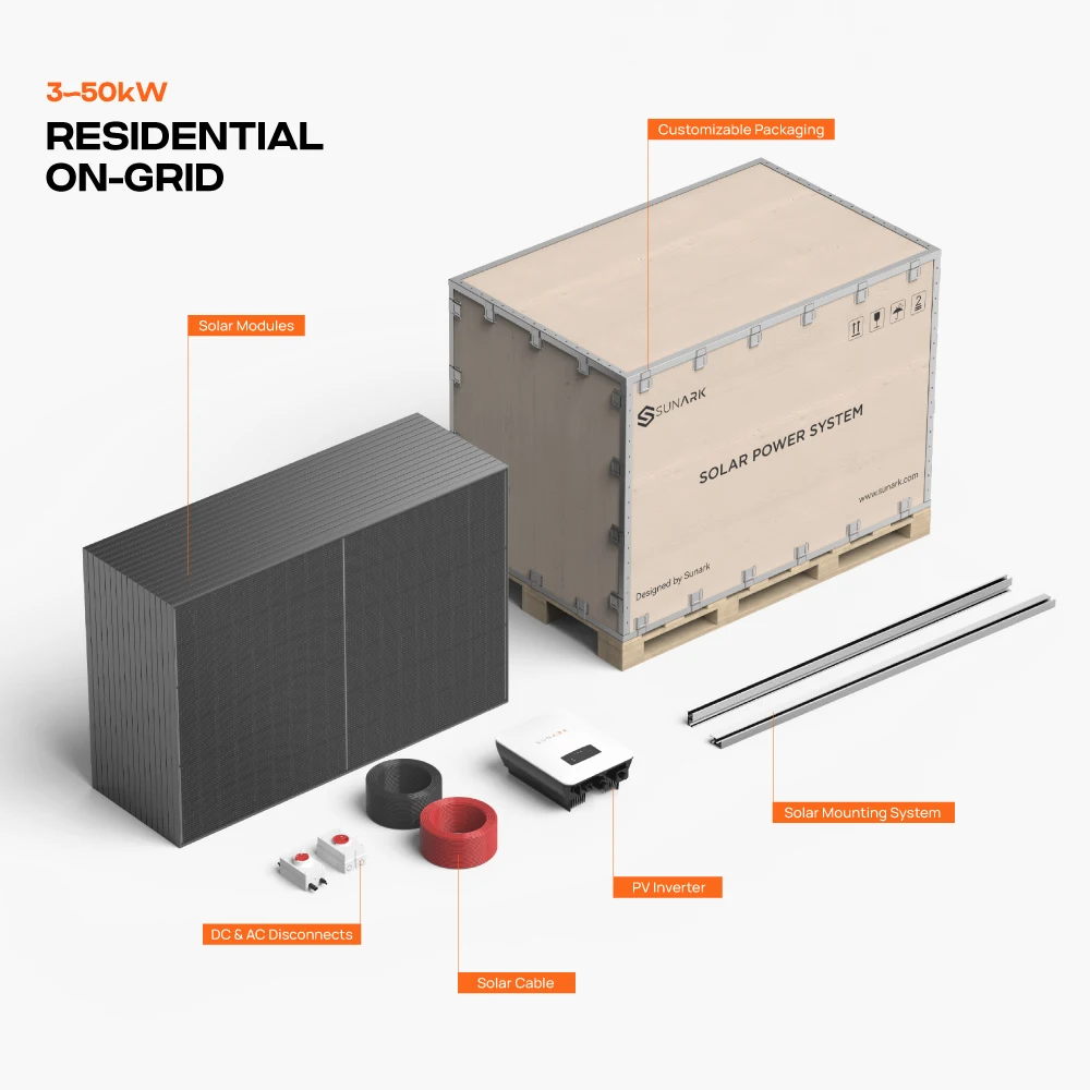 Солнечная система Sunark On Grid 10 кВт 20 50 высокомощная солнечная энергетическая купить для дома