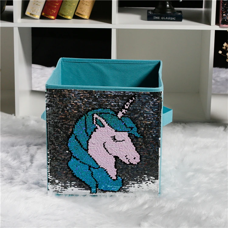 Hot Sell Pp Fabric Foldable Shoe Kids Organization Cartoon Pattern Toy Storage Box