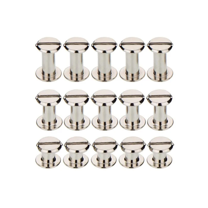 Hot Sale M4 M5 Steel Brass Flat Slotted Binding Book Leather Handbag Belt Chicago Screws