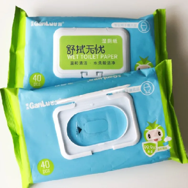 OEM Biodegradable Water Intimate Body Vagina Care Wipes for Women Adult Toilet Flushable Yoni Hygiene Feminine Wet Wipes Box ISO