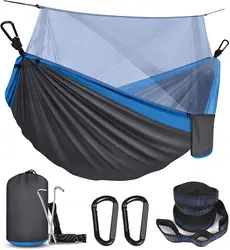 Manufacturer Custom Double and Single Travel Lightweight Outdoor Camping Hammock with mosquito net and rainfly