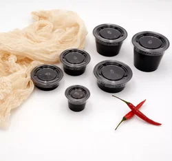 Yiqiang ODM/OEM Wholesale Takeaway Restaurant Printed Seaable Packaging Supplier, Disposable Plastic Pudding Saucers Soufle Cups