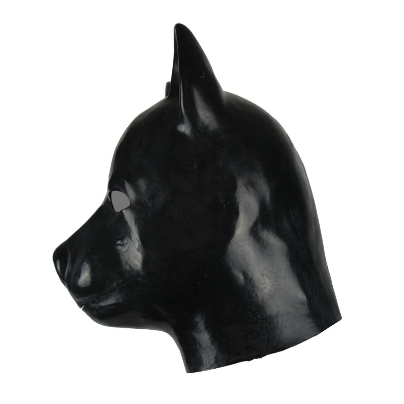 Bondage Hood Couples Dog Latex Fetish Mask Cosplay Sex Headgear Costumes Latex Bdsm