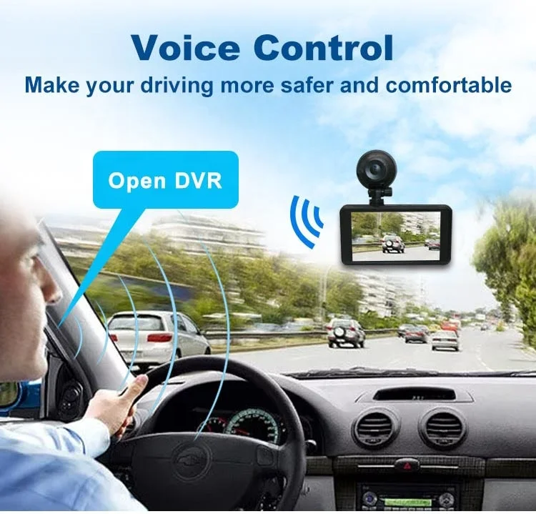 5 Inch Android Dashcam with Gps Car Dvr Video Dual Cameras 1080p 4G Wifi Portable Gps Navigation for Fleet Management Dash Cam