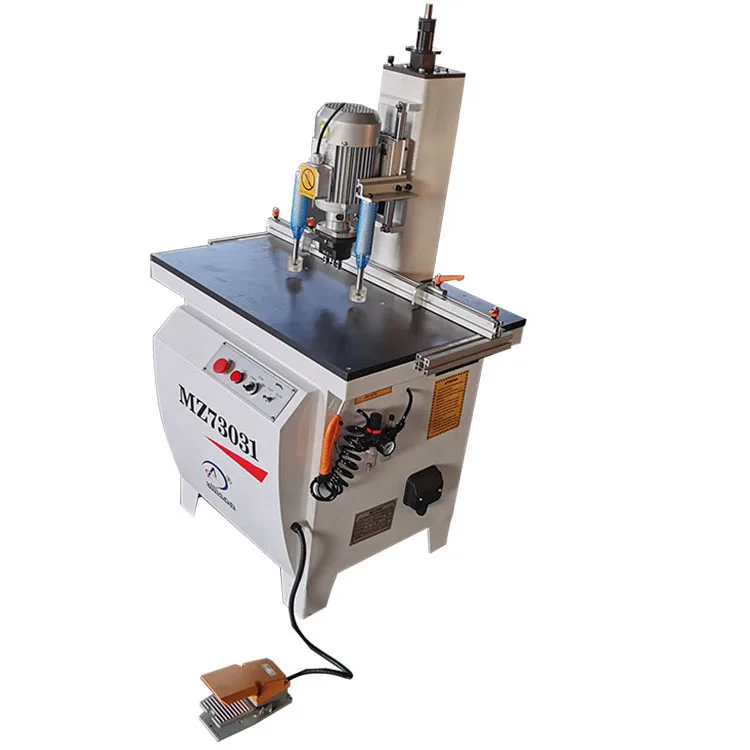 Window Door Making Hinge Hole Drilling Machine Single Heads Vertical Boring Machine Wood Drilling Machine