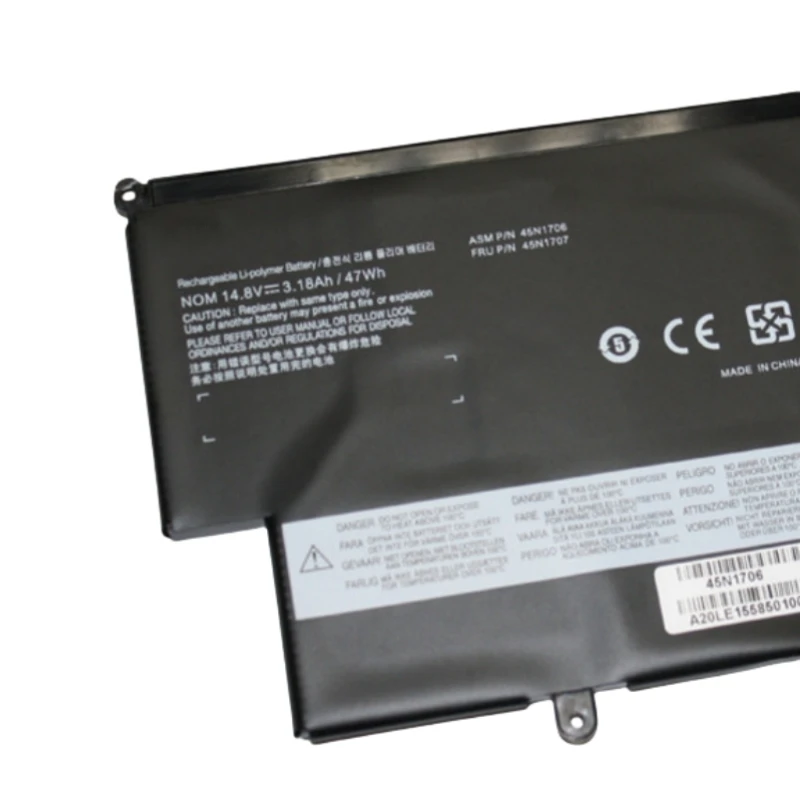 New Laptop Battery Replacement 45N1707 For Lenovo ThinkPad S1 Yoga S1 12 Series 45N1705 45N1706 Battery Laptop Parts 14.8V 47W