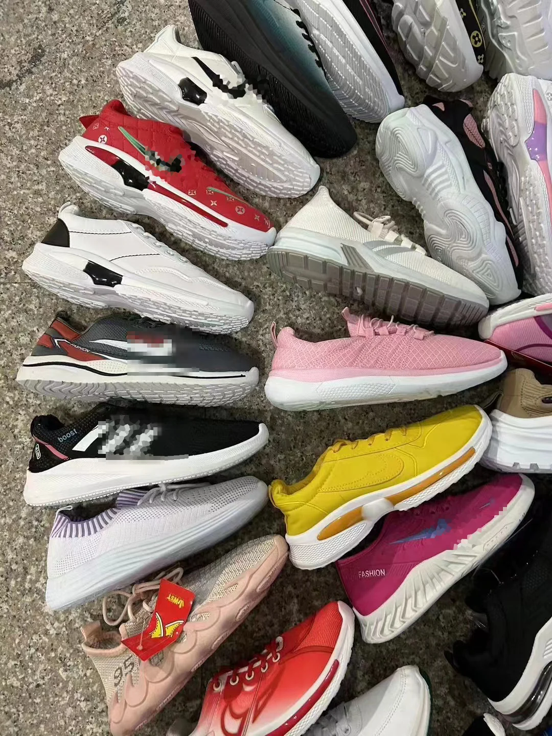 Mixed  Injection Pvc Women Sport Shoes Stock Sneakers Stock Rubber Shoes Cheap Price