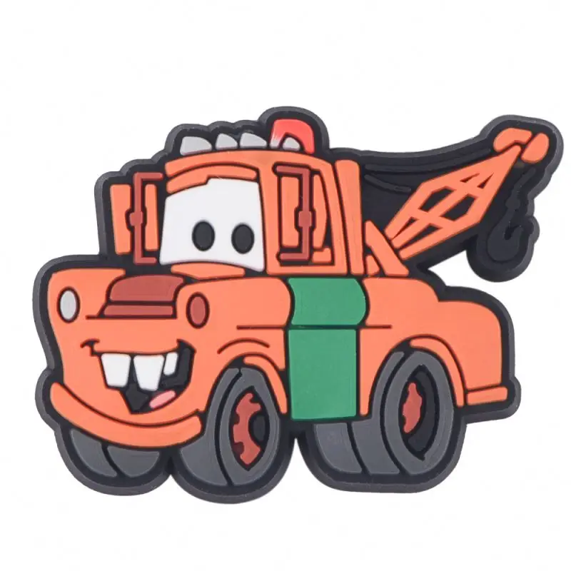 New Arrival In Stock Cartoon Car Clog Charms Truck Clog Charms PVC Custom Charms