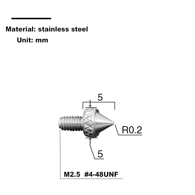 Non standard custom depth gauge altimeter dial gauge M2.5 30degrees 60 degrees 90 degrees Conical probe