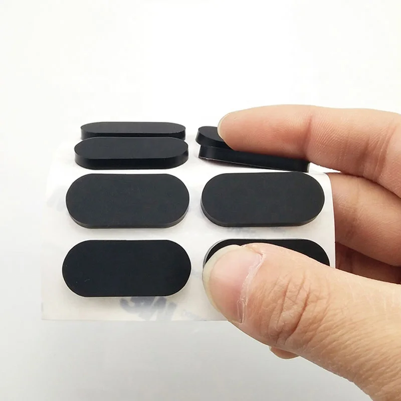 Thick Anti-slip Self Adhesive Silicone Rubber foam tape Feet Pad Shockproof Oval Mat Protectors For Keyboard Base Cabinet