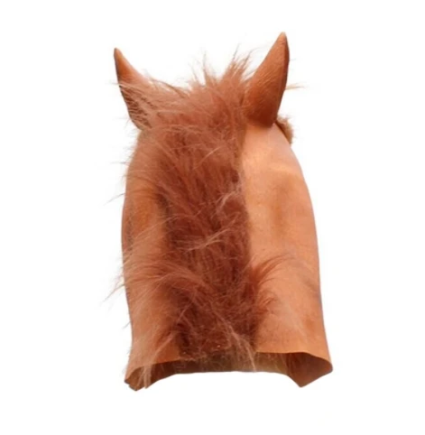 New Halloween Party Supplies Animal Horse Head Mask Head Cover Latex Mask
