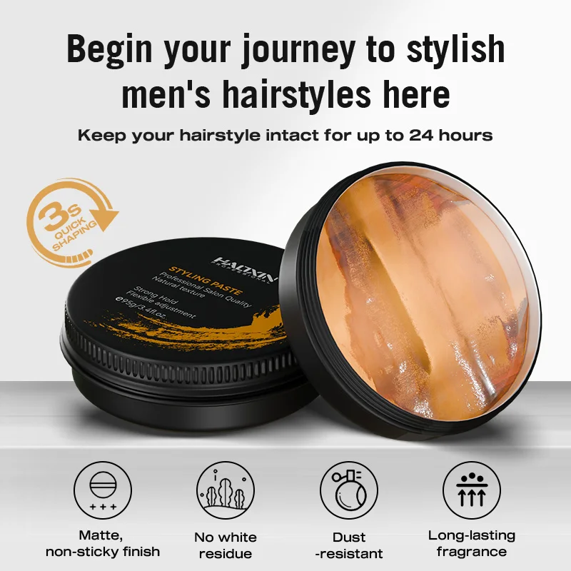 Professional Best Wholesale Oem Pomade Factory Own Private Label black Color Container Jar Gel Men Hair Wax Styling For Men